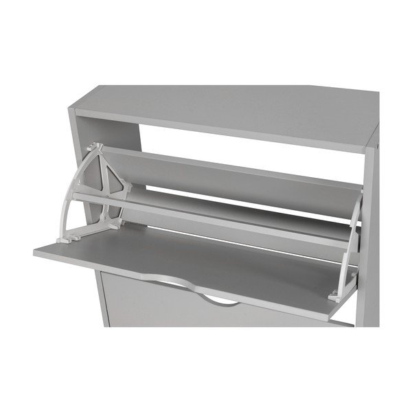 Pelēks atverams apavu plaukts 50x82x24 cm Stelo – Bonami Essentials-image-4