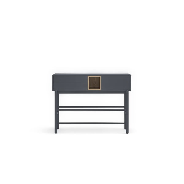 Tumši pelēks konsoles galds 35x120 cm Corvo – Teulat