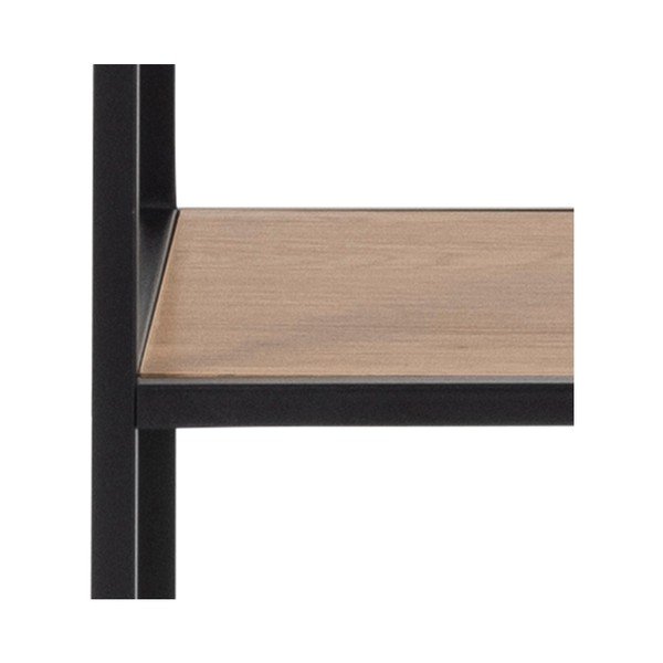 Melns/dabīga toņa grāmatplaukts ar ozolkoka imitāciju 135x185 cm Seaford – Actona-image-4