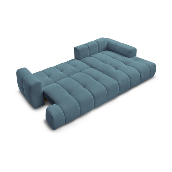 Zils salokāms/ar uzglabāšanas vietu stūra dīvāns (ar labo stūri/ar zvilni) Fuji – Bobochic Paris-image-4