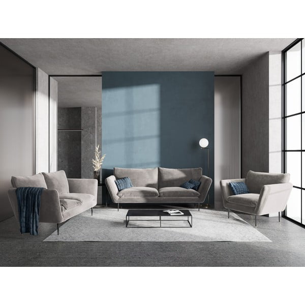 Bēšs samta krēsls Mazzini Sofas Acacia-image-1