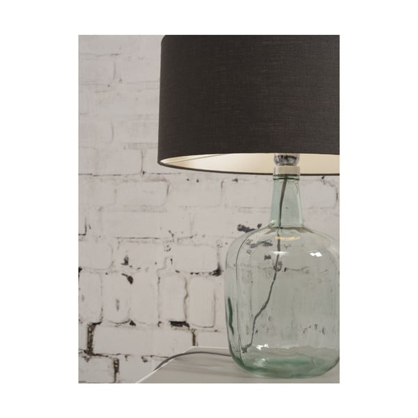 Galda lampa ar smilškrāsas abažūru un pārstrādāta stikla struktūru Good&Mojo Murano, ⌀ 30 cm-image-4