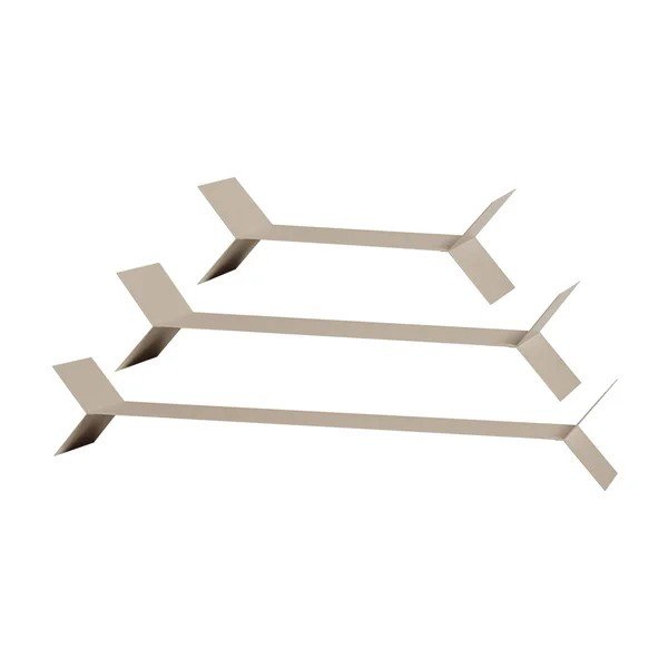 Bēši metāla sienas plaukti (3 gab.) 80 cm Lorin – WOOOD-image-4