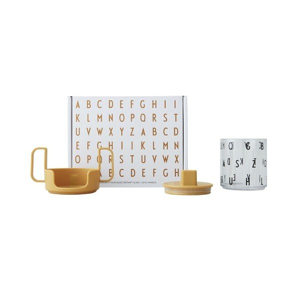 Sinepju dzeltena bērnu krūze Design Letters Grow With Your Cup-image-2