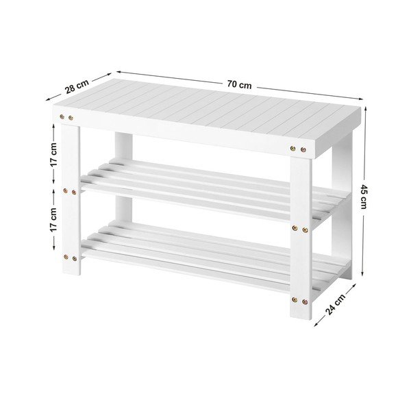 Balts bambusa plaukts 6 apavu pāriem Songmics, platums 70 cm-image-3