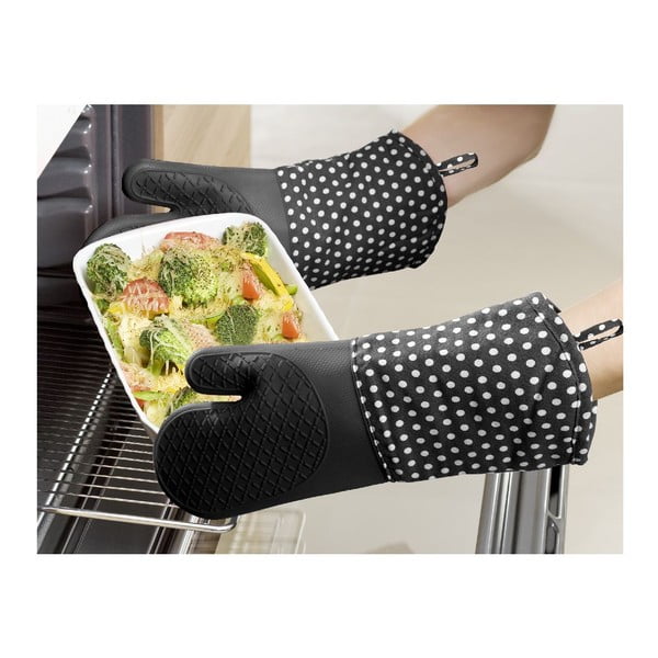 2 melnu silikona cimdu komplekts Wenko Oven-image-1