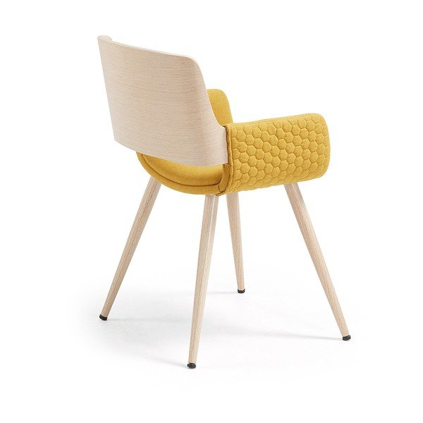 Sinepju dzeltens krēsls Kave Home Andre-image-3