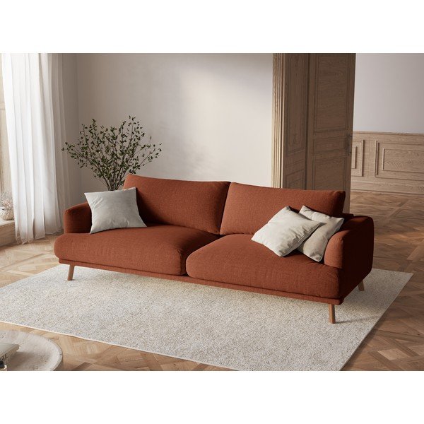 Terakotas oranžs dīvāns 200 cm Naomi – Micadoni -image-1
