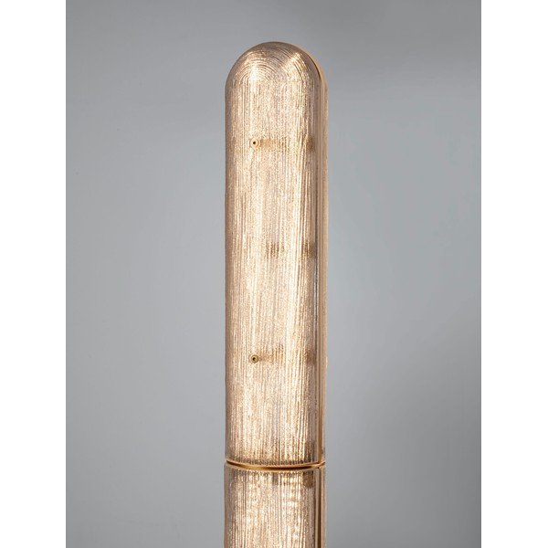 Misiņa krāsas metāla LED stāvlampa ar stikla abažūru (augstums 165,5 cm) Gloree – Nova Luce-image-2