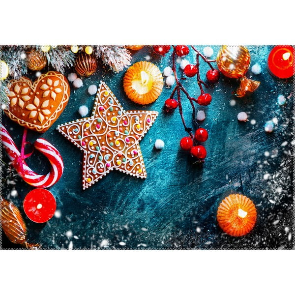 Paklājs Vitaus Ziemassvētku perioda zvaigžņu cepumi, 50 x 80 cm