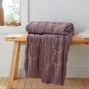 Rozā/violets adīts pleds 130x170 cm Chunky Marl Knit – Catherine Lansfield