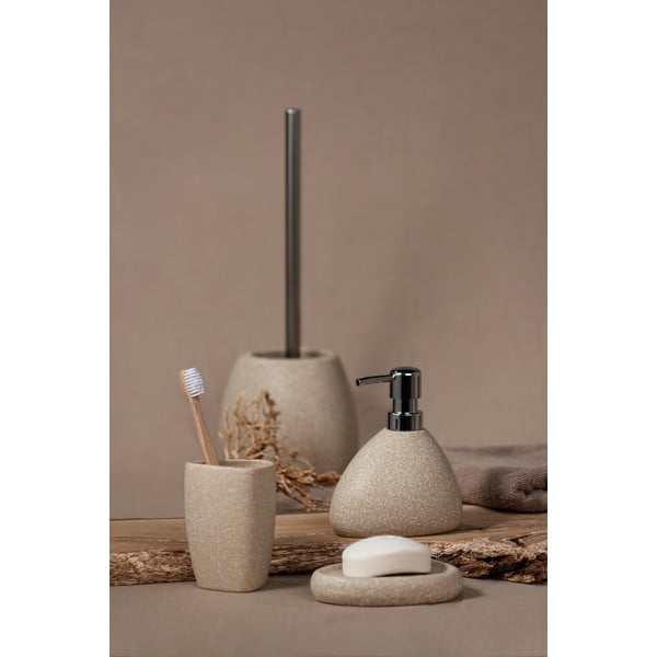 Bēša keramikas tualetes birste Wenko Pion-image-1