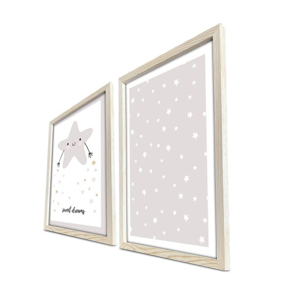 Bērnu bildes (2 gab.) 38x53 cm Sweet Dreams – Wallity-image-2