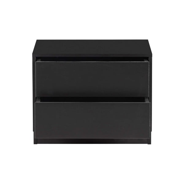 Melns priedes masīvkoka modulārais TV galdiņš 50x40 cm Finca – WOOOD-image-3