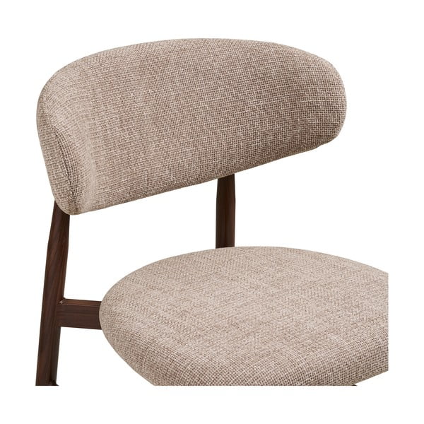 Bēšs/tumši brūns polsterēts bāra krēsls (sēdekļa augstums 65 cm) Levanto – House Nordic-image-2