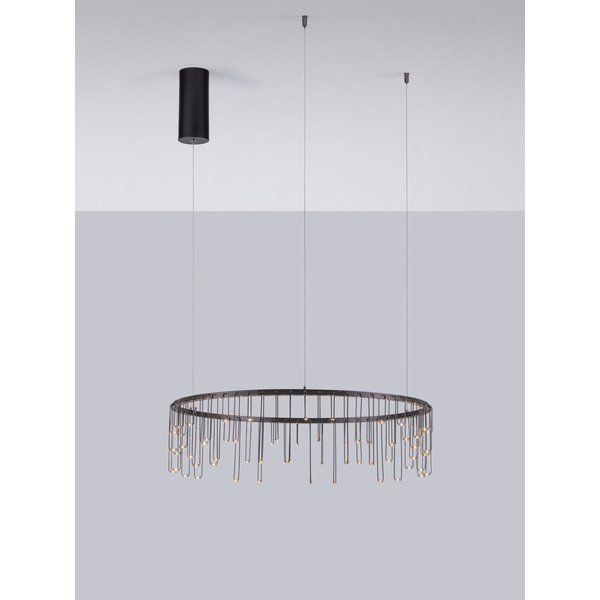 Spīdīgas sudraba krāsas alumīnija LED piekaramā lampa ar regulējamu spilgtumu ø 65 cm Stellar – Nova Luce-image-4