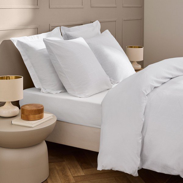 Balta divguļamā gultas veļa 240x220 cm Linella – douceur d'intérieur-image-1