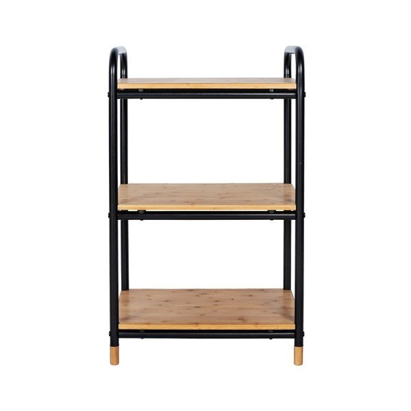 Melns/dabīga toņa metāla vannas istabas plaukts 42x69 cm Loft – Wenko-image-2