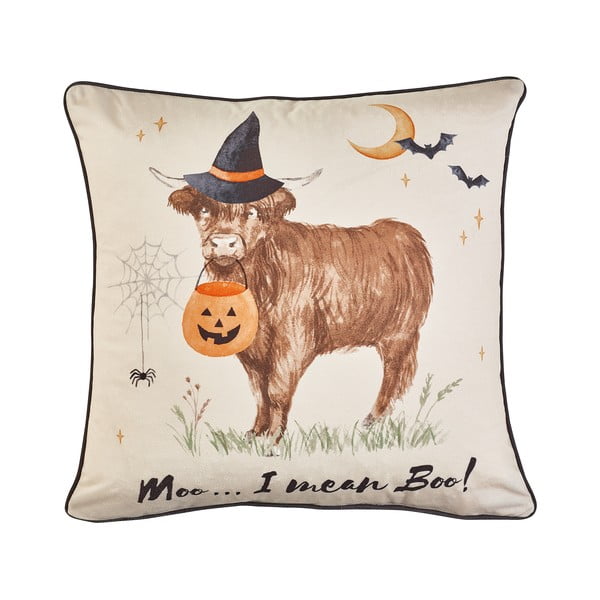 Dekoratīvais spilvens ar Halovīnu motīvu 45x45 cm Halloween Highland Cow – Catherine Lansfield