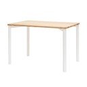 Balts pusdienu galds ar noapaļotām kājām Ragaba TRIVENTI, 120 x 80 cm