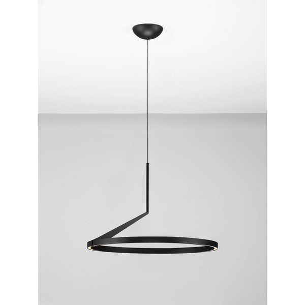 Matēti melna alumīnija LED piekaramā lampa ar regulējamu spilgtumu ø 60 cm Tilia – Nova Luce-image-4