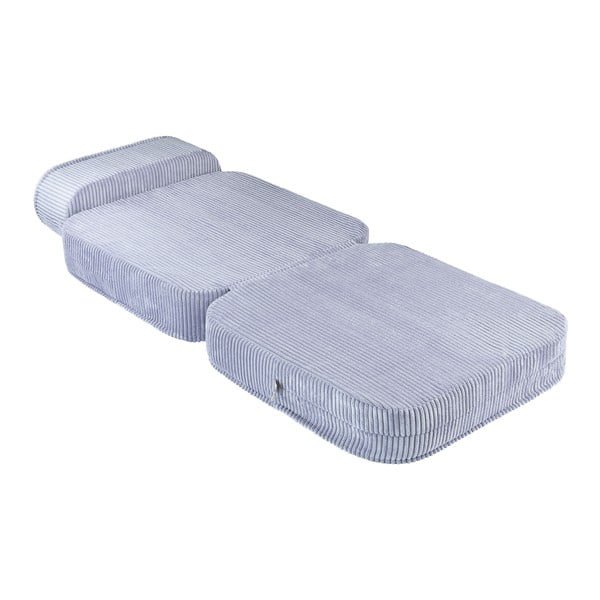 Zils velveta bērnu atpūtas krēsls Flip – Wigiwama-image-2