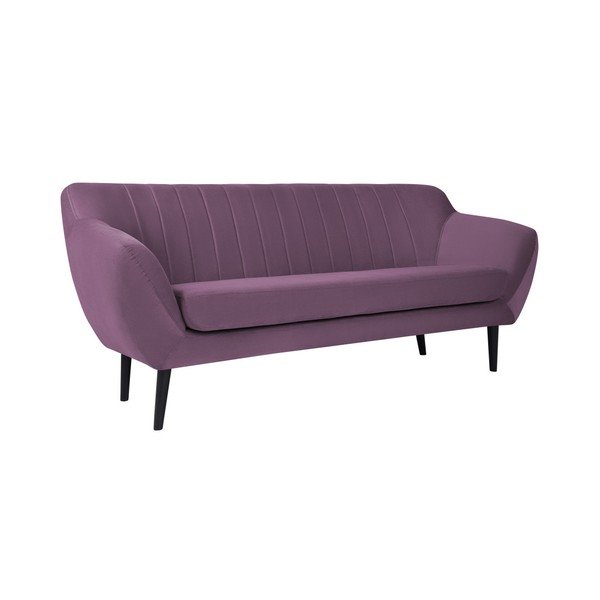 Violets divvietīgs dīvāns Mazzini Sofas Toscane, melnas kājas-image-2
