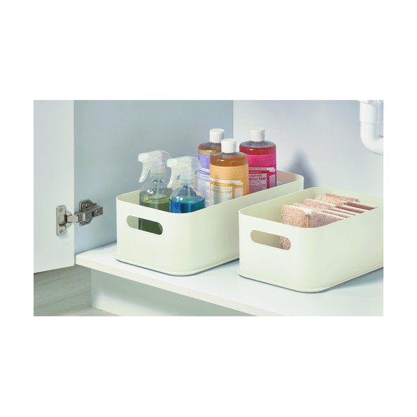 Balta uzglabāšanas kaste ar rokturiem iDesign Eco, 21,3 x 43 cm-image-4