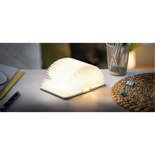Pelēks gaismas dekors ar USB Booklight – Gingko-image-3