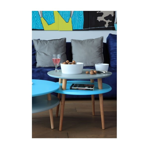 Gaiši pelēks sānu galdiņš Ragaba UFO, Ø 45 cm-image-2