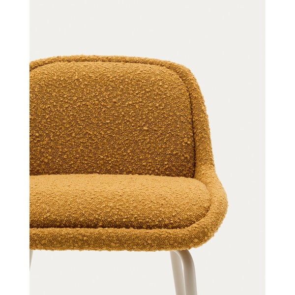 Sinepju dzeltens bāra krēsls (sēdekļa augstums 65 cm) Aimin – Kave Home-image-3
