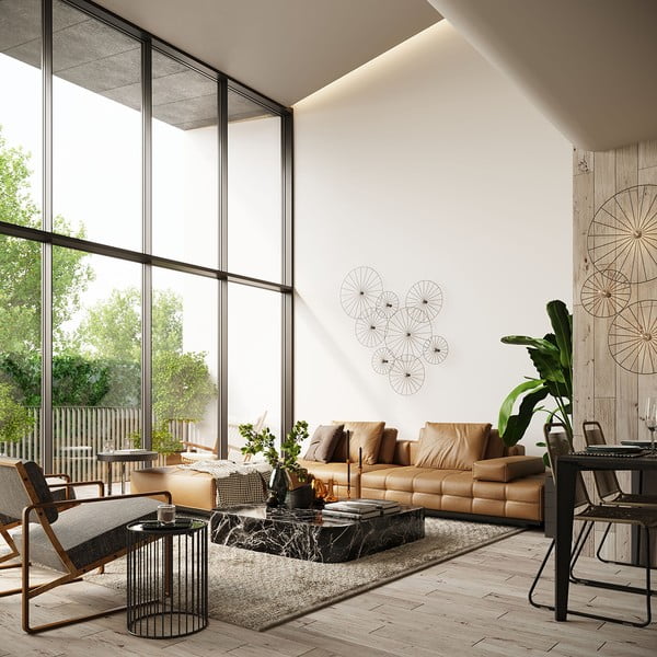 Melna griestu lampa ø 60 cm Soho – Sollux-image-3