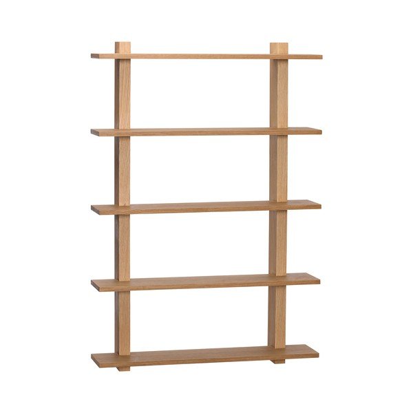 Dabīga toņa daudzlīmeņu sienas plaukts ar ozolkoka imitāciju 60 cm Simple – Hübsch