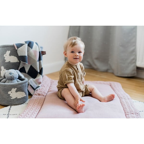Rozā kokvilnas rotaļu paklājiņš Kindsgut Mat, 70 x 90 cm-image-1