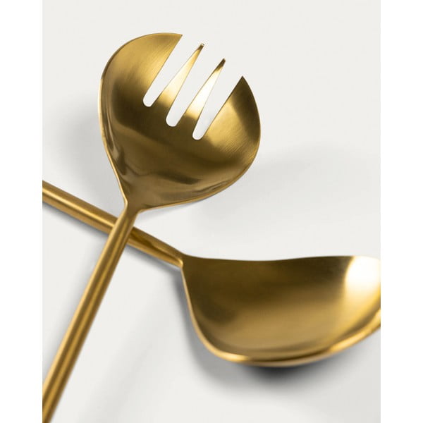 Nerūsējošā tērauda galda piederumi salātiem (2 gab.) Lite – Kave Home-image-1