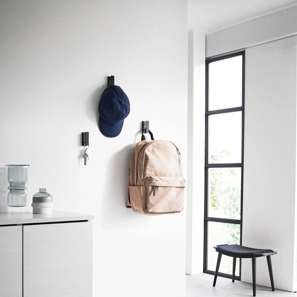 Melni metāla sienas āķi (3 gab.) Tower – YAMAZAKI-image-4