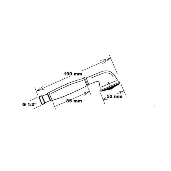Spīdīgas sudraba krāsas misiņa dušas galva ø 5 cm Antea – Sapho-image-2