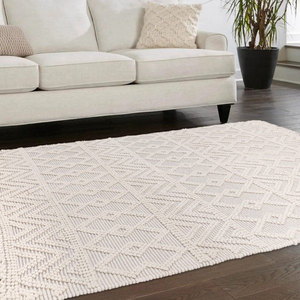 Gaiši pelēks vilnas paklājs 200x290 cm Asra – Asiatic Carpets-image-1