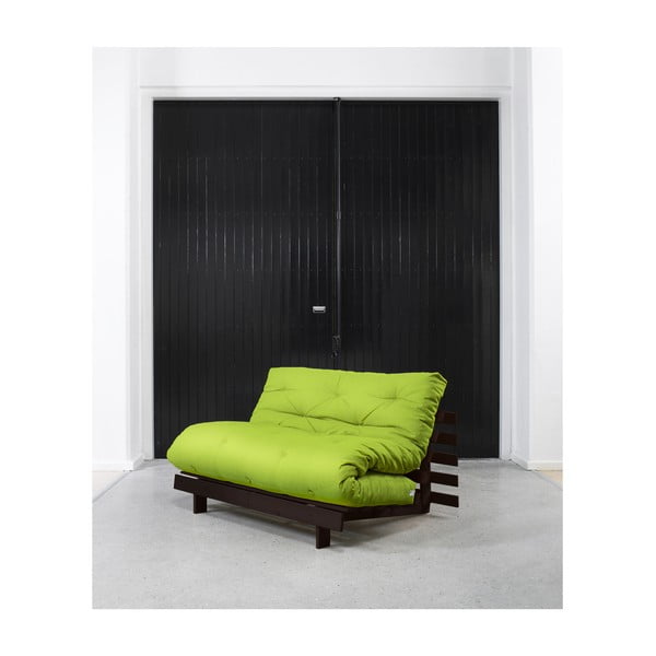 Dīvāns gulta Karup Roots Wenge/Lime