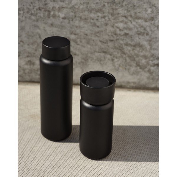 Melna nerūsējošā tērauda termokrūze 650 ml Singles – Zone-image-1