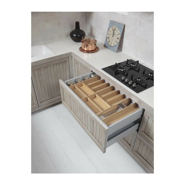Dabīga toņa galda piederumu organizators 78 x 47 cm Wood Line – Elletipi-image-1