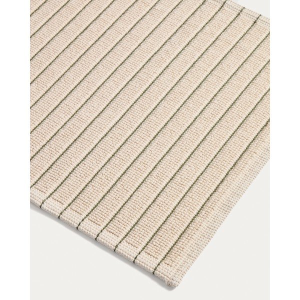 Zaļš/bēšs tekstila vannas istabas paklājiņš 50x80 cm Merade – Kave Home-image-2