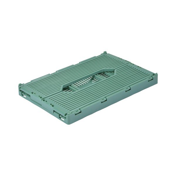 Gaiši zaļa plastmasas uzglabāšanas kaste 40x30x17 cm – Homéa-image-4