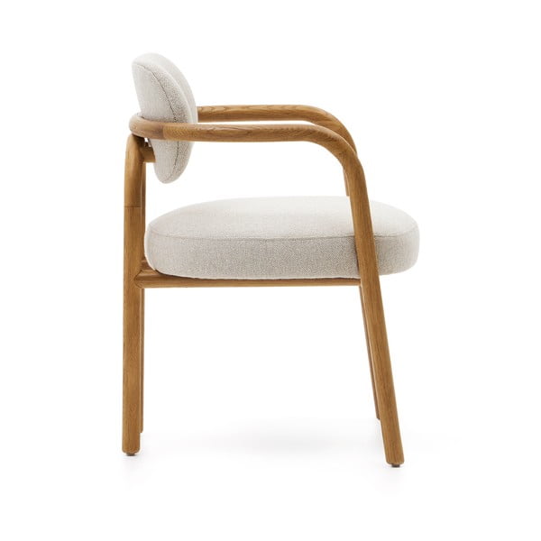 Brūns/krēmkrāsas pusdienu krēsls Melqui – Kave Home-image-3