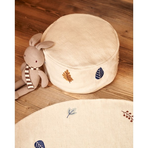 Krēmkrāsas bērnu pufs Yanil – Kave Home-image-3