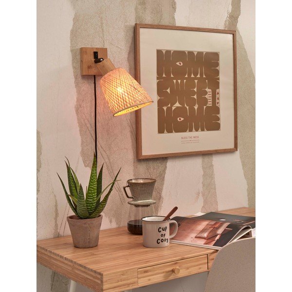 Dabīga toņa sienas lampa ø 15 cm Java – Good&Mojo-image-1