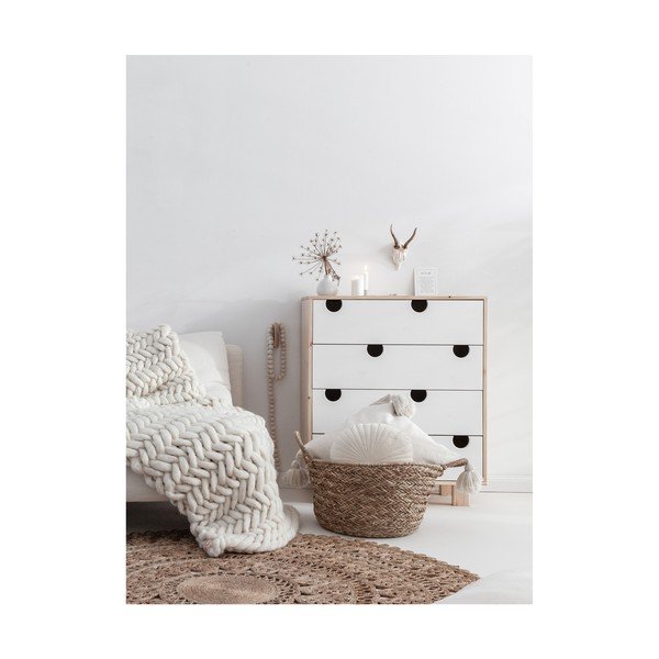 Kumode ar četrām atvilktnēm Karup Design House Natural/White-image-3