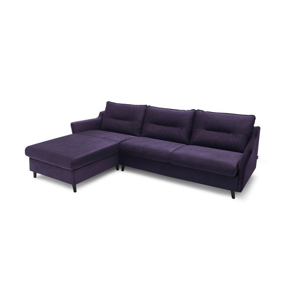 Bobochic Paris Loft plūmju violeta samta stūra dīvāns, kreisais stūris-image-4