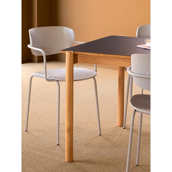 Ozola masīvkoka ēdamgalds 107x190 cm Oblique – Hübsch-image-1