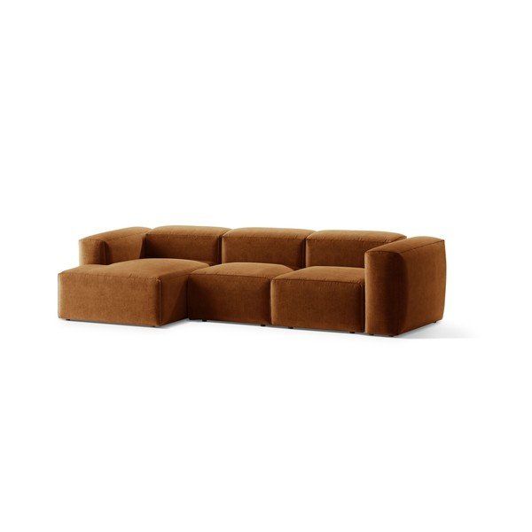 Ķieģeļu sarkans stūra dīvāns (ar kreiso stūri/ar zvilni) Bergamo – Cosmopolitan Design-image-2